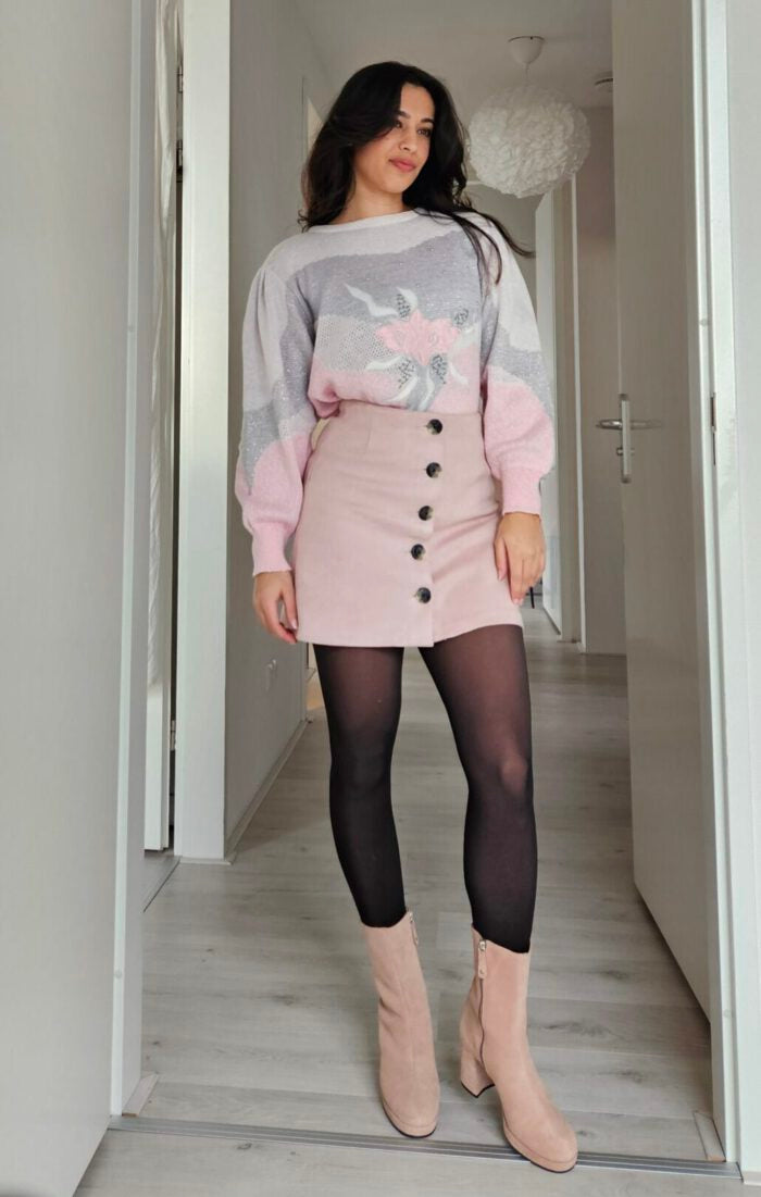 80s vintage sweater with appliqué | M