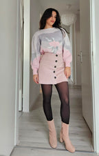 80s vintage trui met applicatie | M