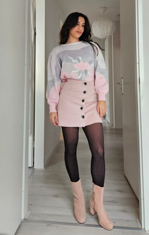 80s vintage sweater with appliqué | M