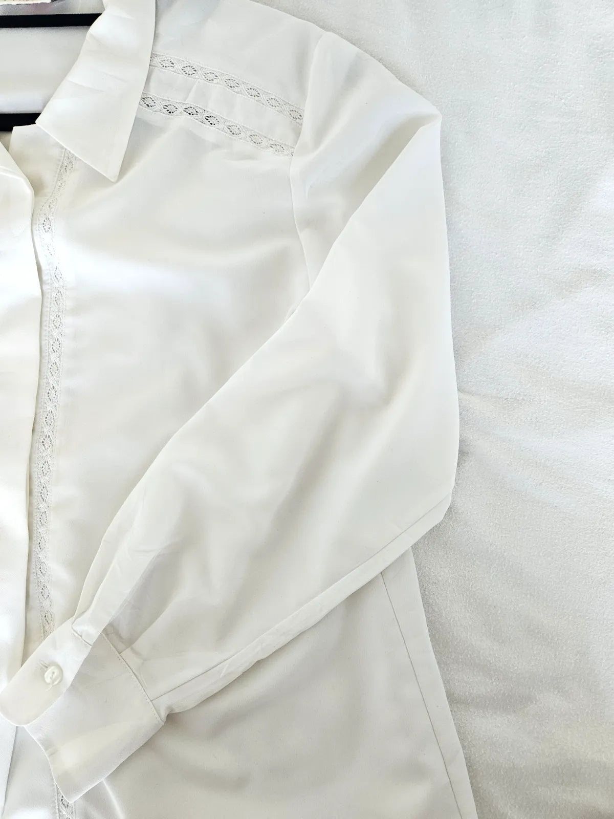 Romantische witte vintage blouse | L