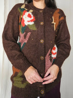 Hera - vest bruin, mohair | XL