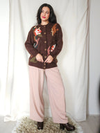 Hera - vest bruin, mohair | XL