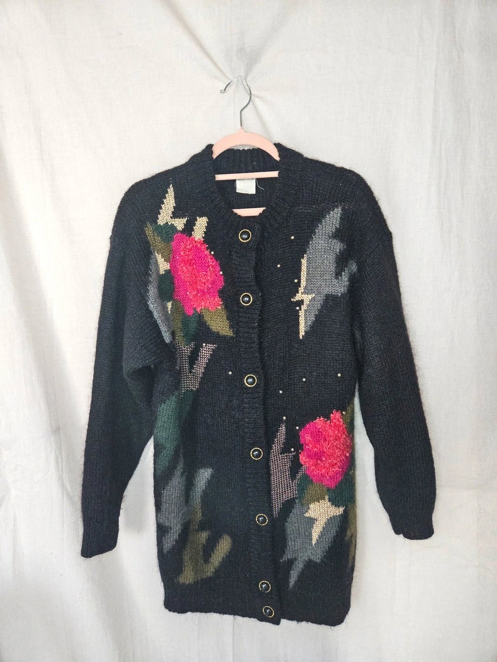 Hera - vest zwart, mohair | XL