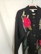 Hera - vest zwart, mohair | XL