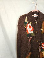 Hera - vest bruin, mohair | XL