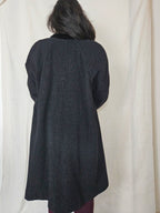 Nyx - donkergrijze wollen mantel | 2XL