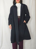 Nyx - donkergrijze wollen mantel | 2XL