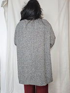 Elena - grijs geruite wollen mantel | 4XL