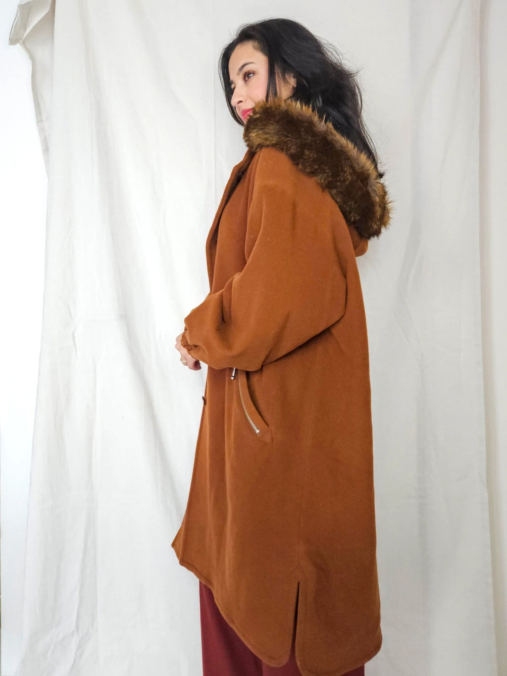 Artemis - wollen capuchon mantel | 3XL