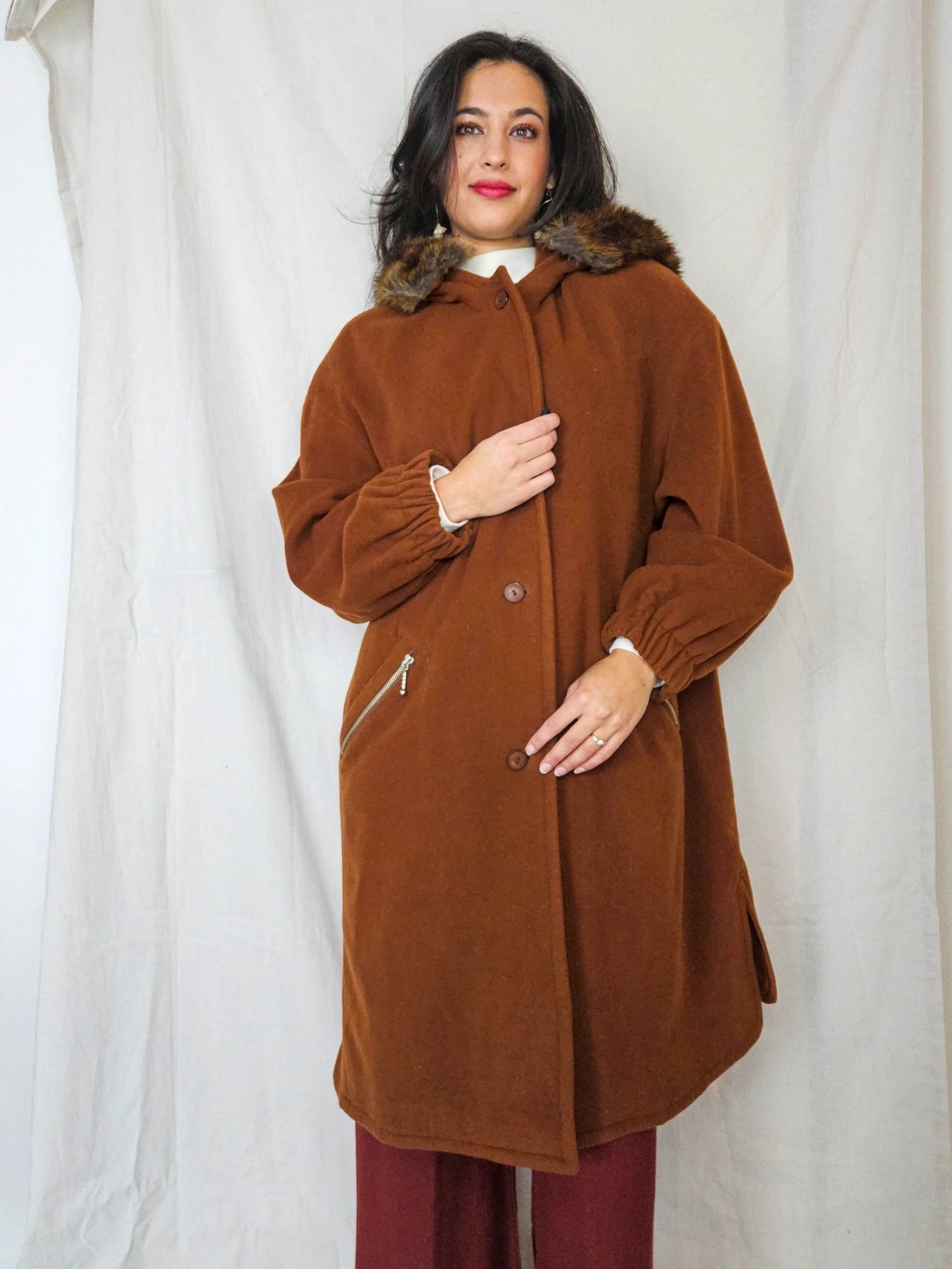 Artemis - wollen capuchon mantel | 3XL