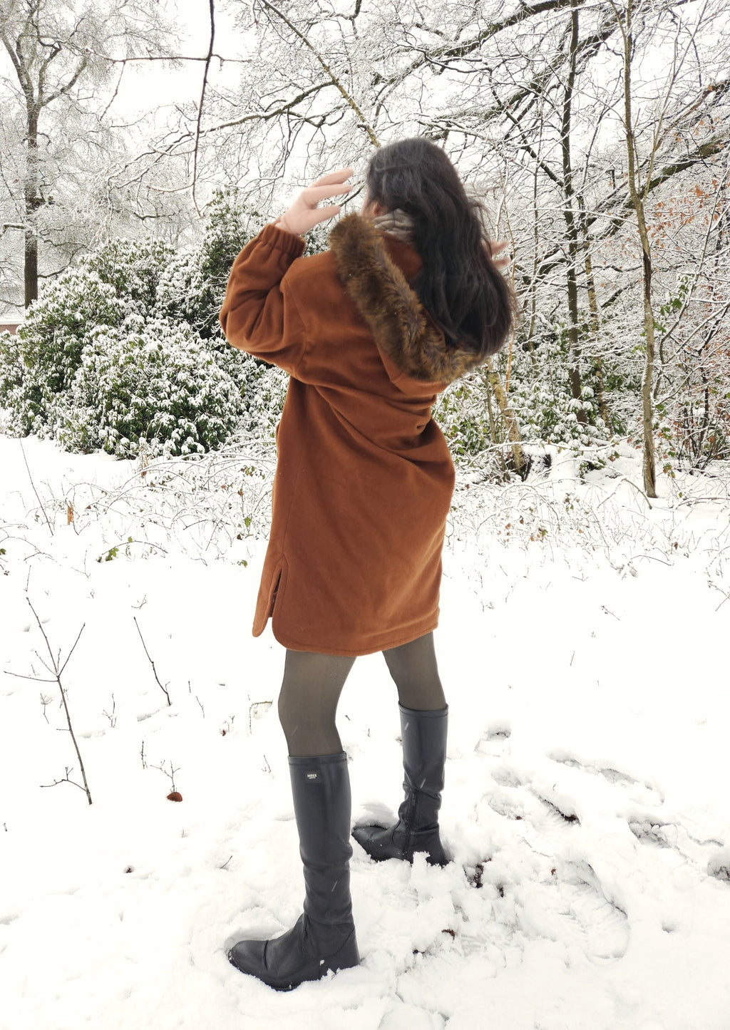 Artemis - wollen capuchon mantel | 3XL