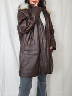 Jofama - gewatteerde leren jas | L