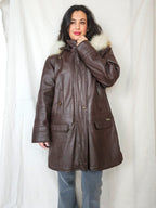 Jofama - gewatteerde leren jas | L