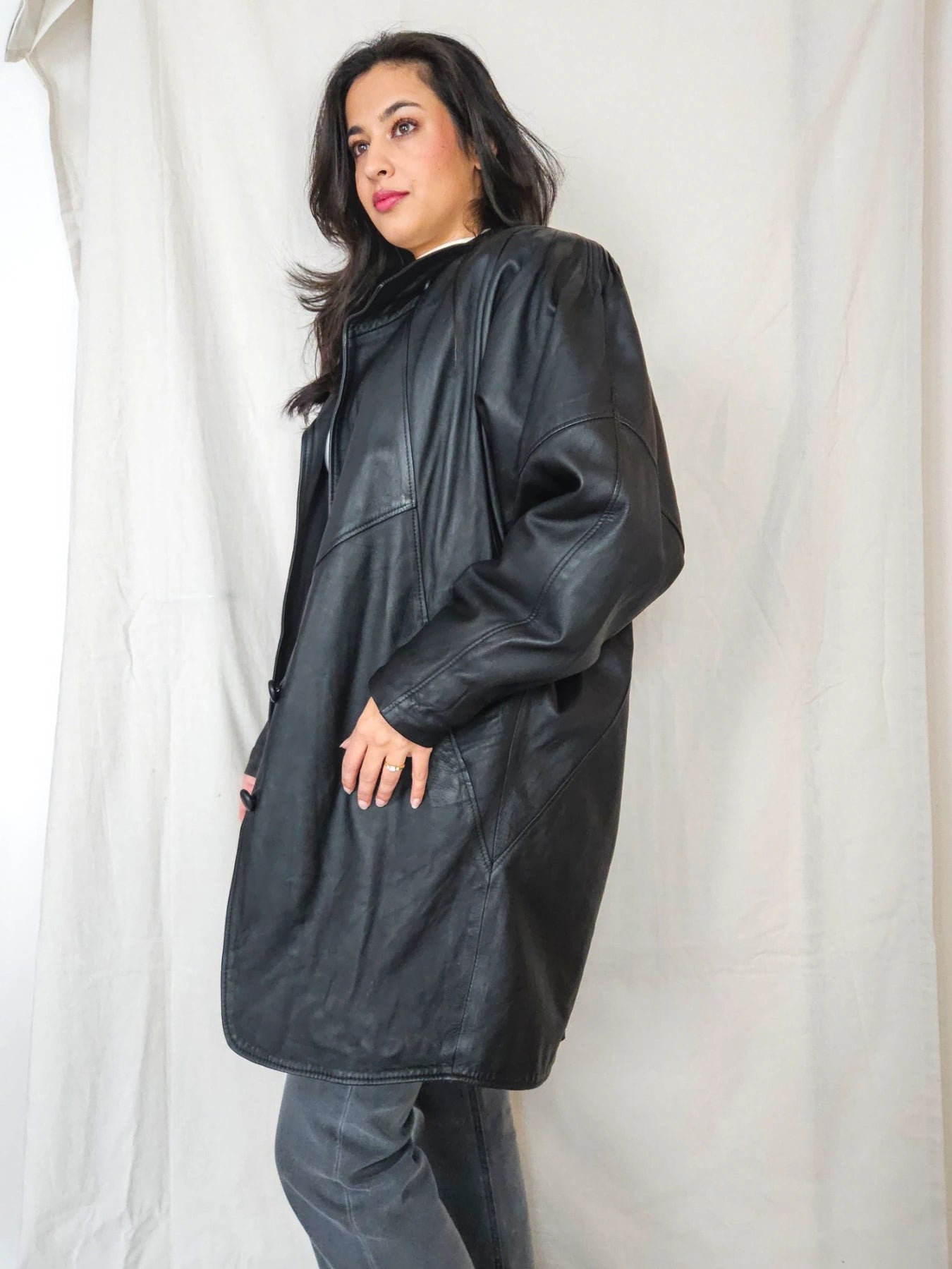 Bat - zwarte leren jas | L