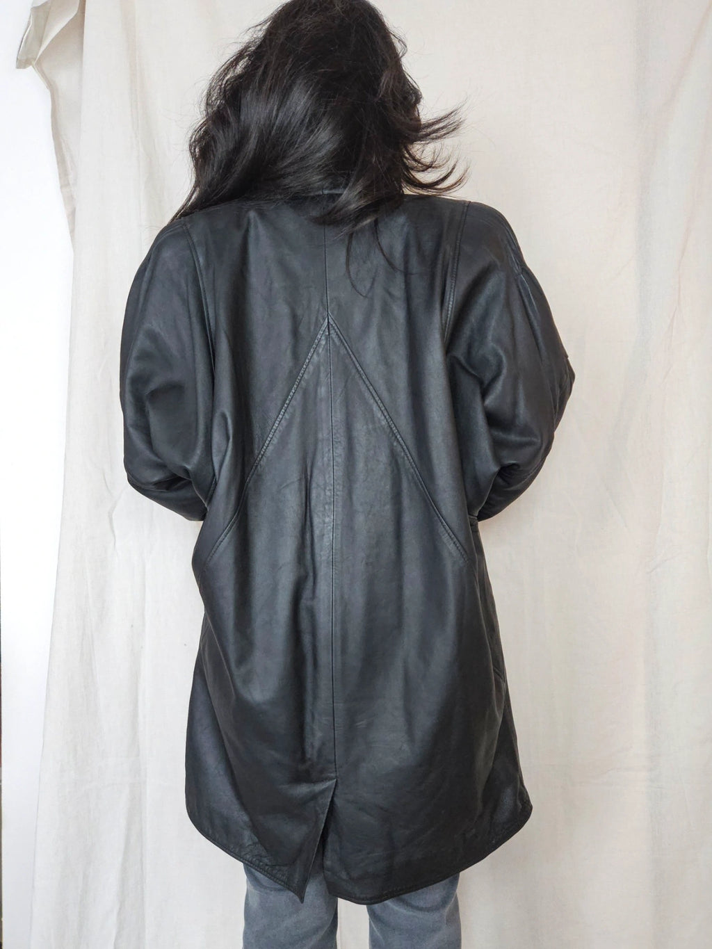 Bat - zwarte leren jas | L