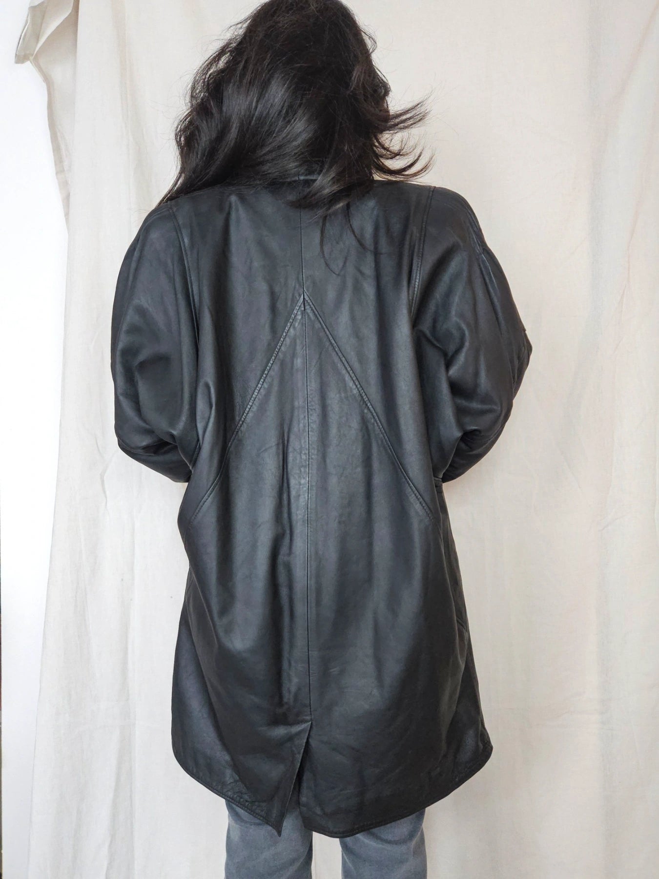 Bat - zwarte leren jas | L