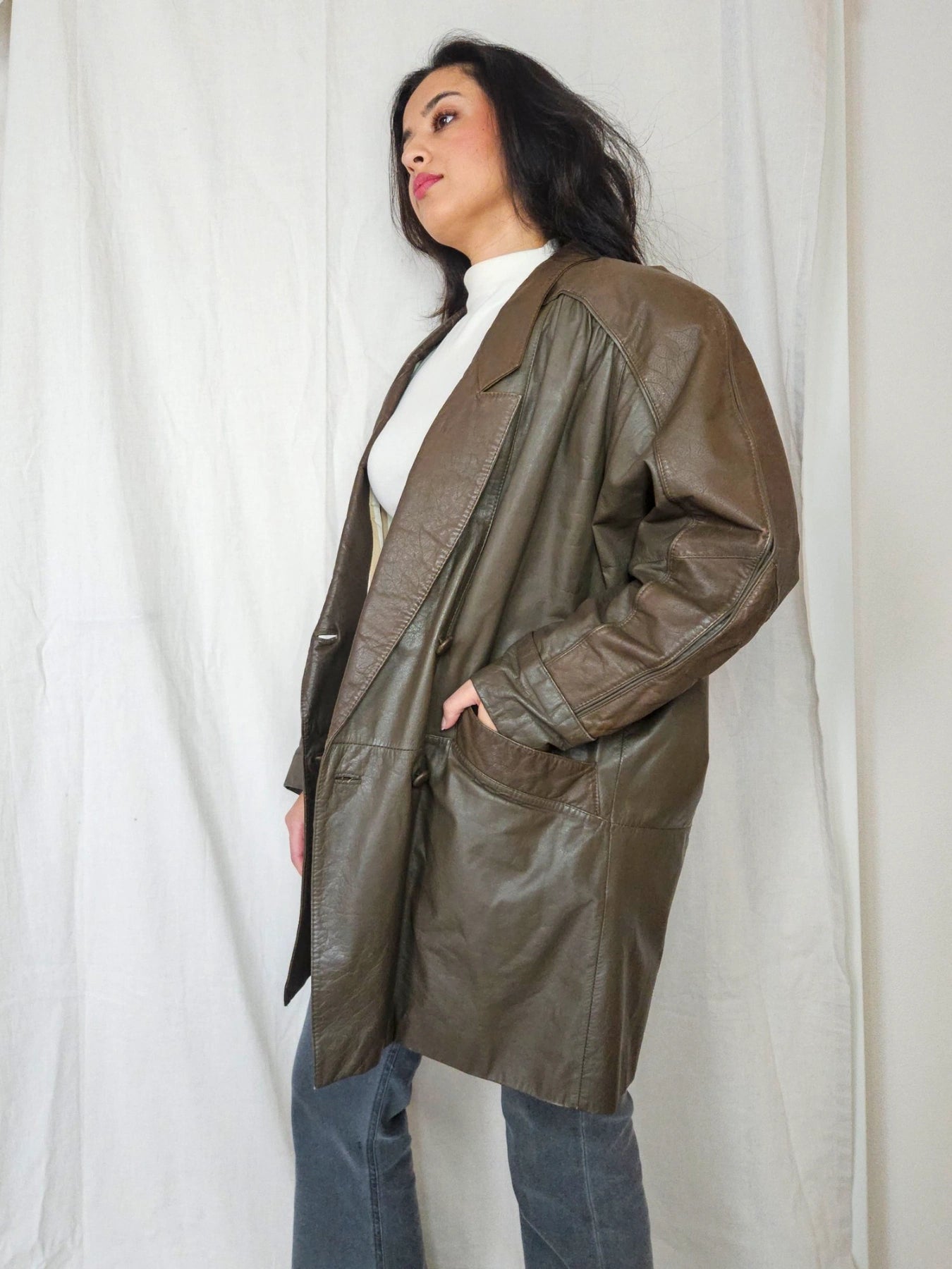 Norma - lichtbruine leren jacket | 2XL