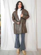 Norma - lichtbruine leren jacket | 2XL