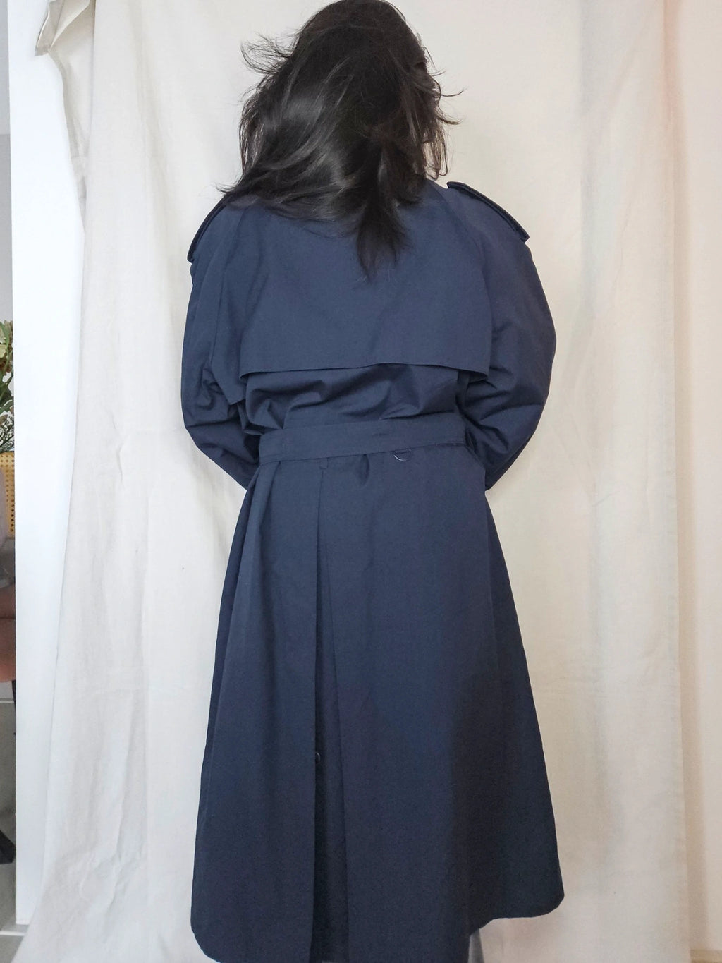 Navy - blauwe trechcoat | 6XL