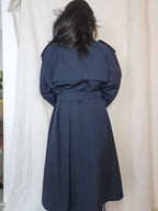 Navy - blauwe trechcoat | 6XL