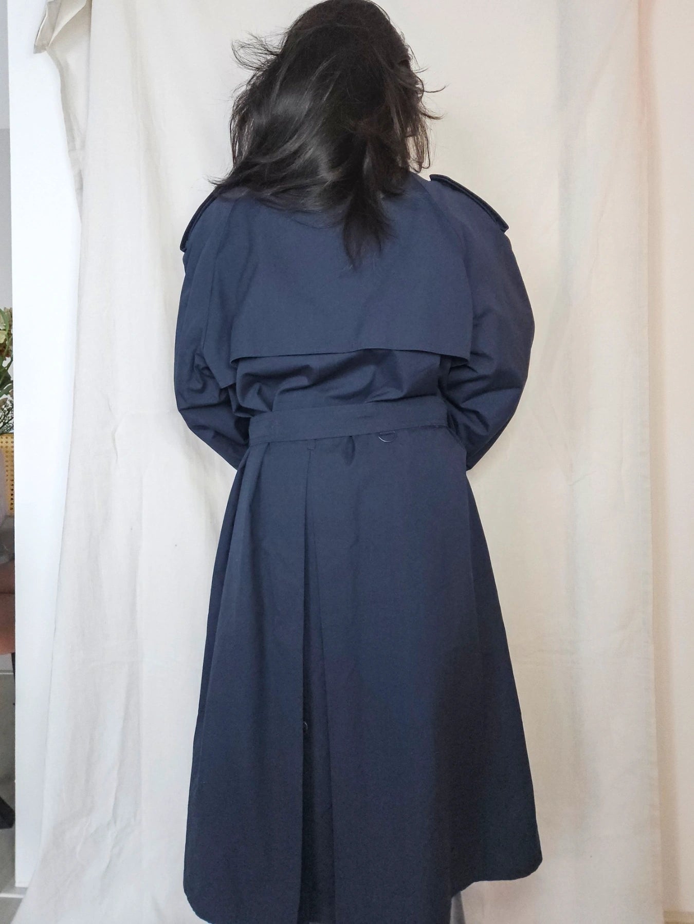 Navy - blauwe trechcoat | 6XL