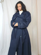 Navy - blauwe trechcoat | 6XL
