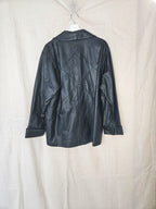 Ivy - grijsblauwe leren jacket | M