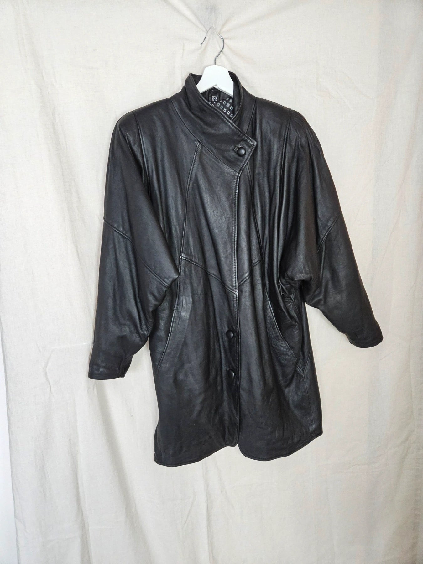 Bat - zwarte leren jas | L