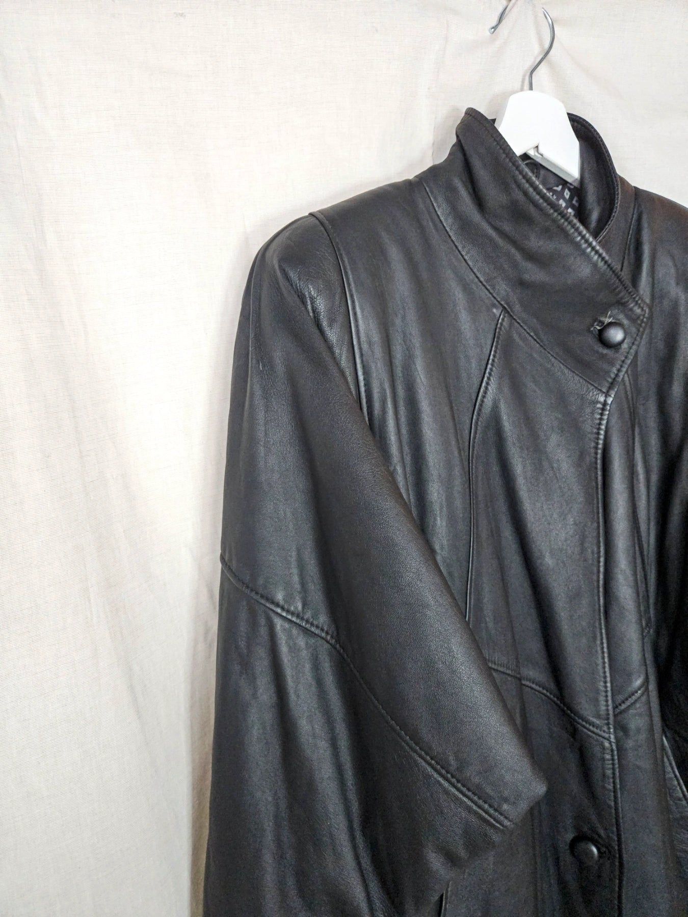 Bat - zwarte leren jas | L