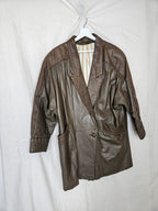 Norma - lichtbruine leren jacket | 2XL