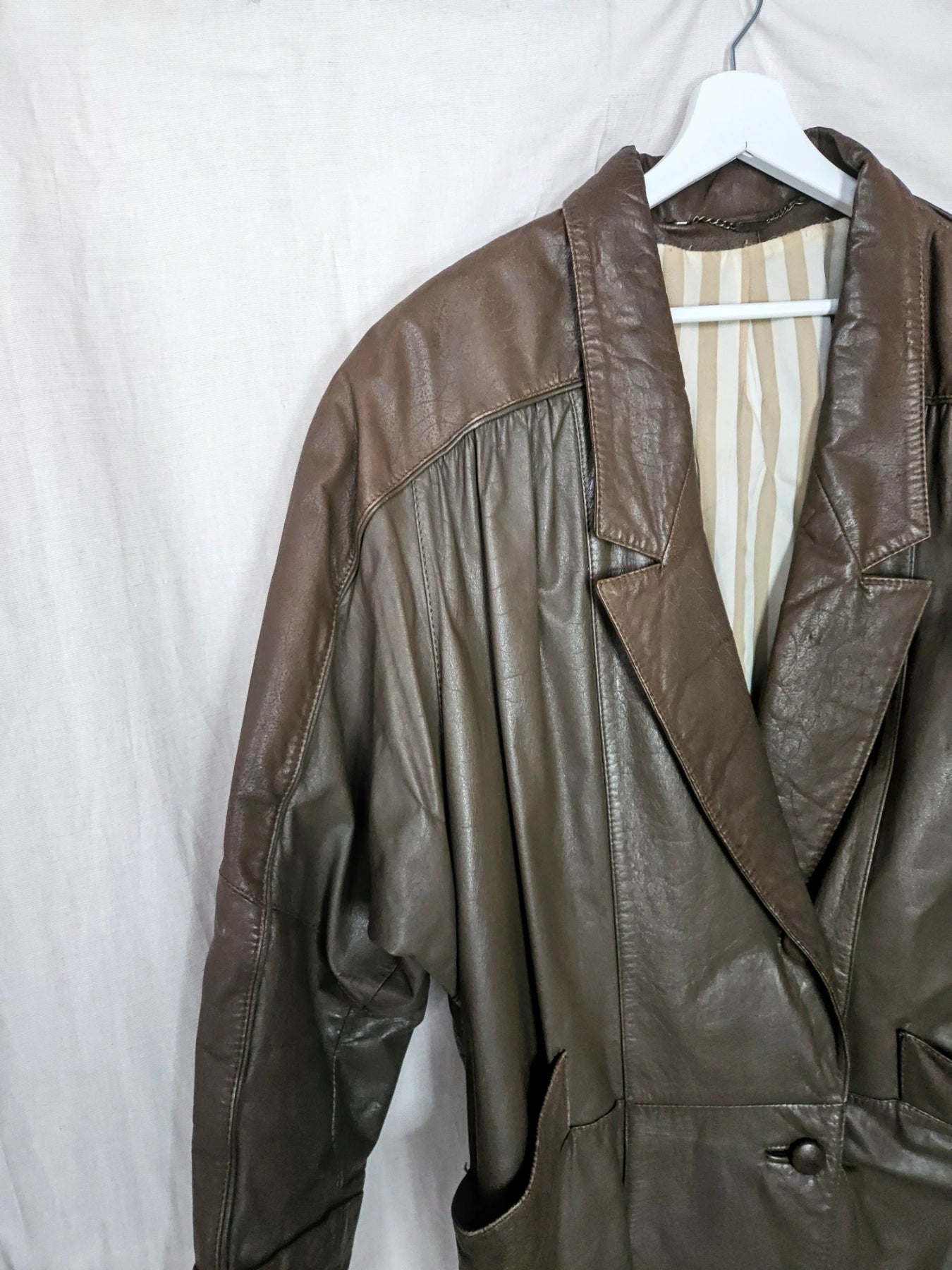 Norma - lichtbruine leren jacket | 2XL