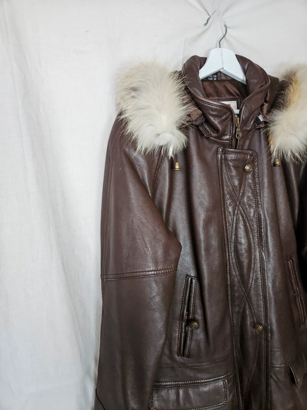 Jofama - gewatteerde leren jas | L