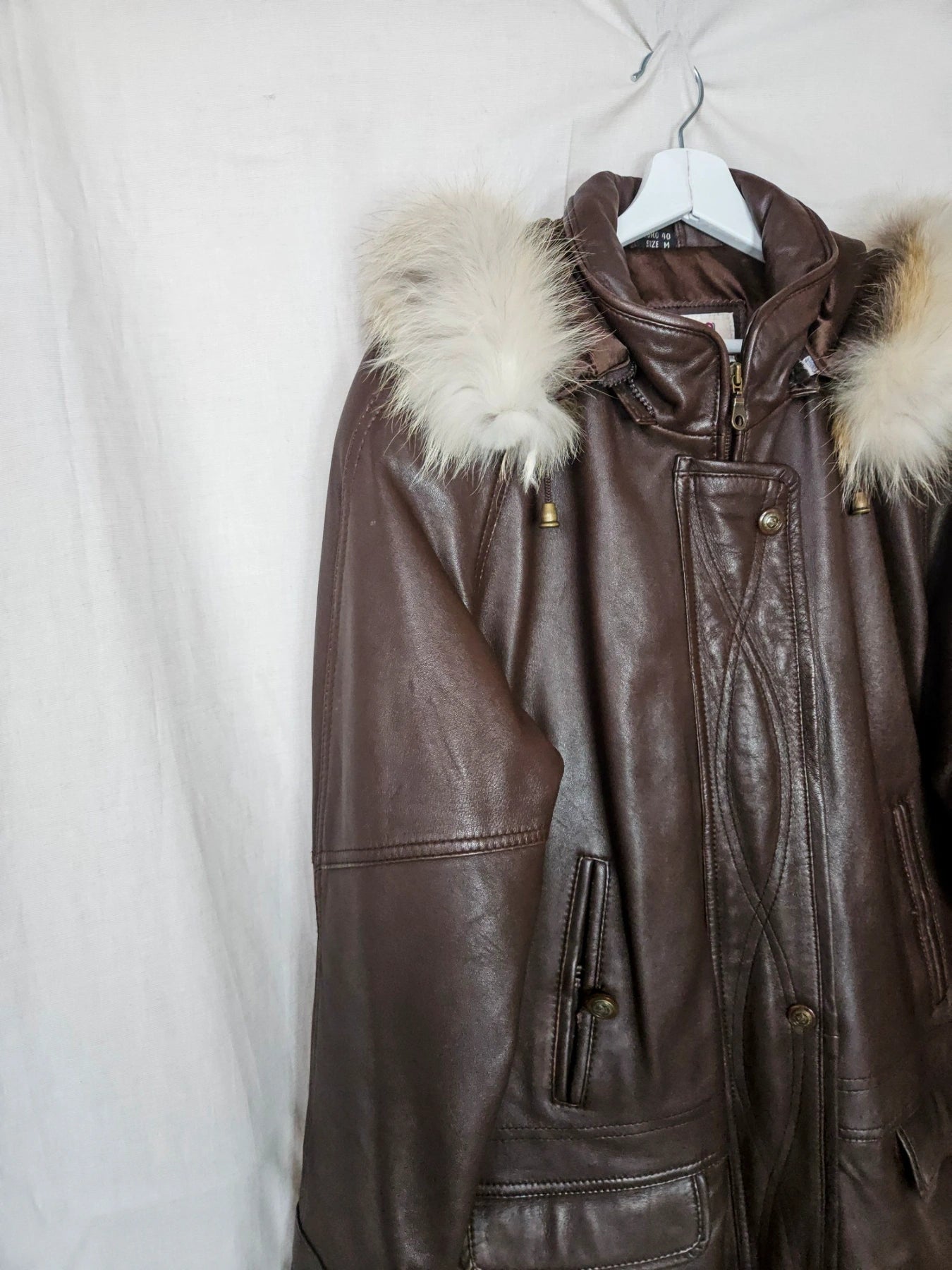 Jofama - gewatteerde leren jas | L