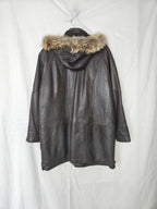 Jofama - gewatteerde leren jas | L