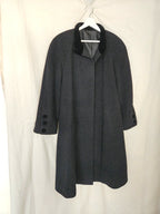 Nyx - donkergrijze wollen mantel | 2XL