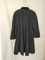 Nyx - donkergrijze wollen mantel | 2XL