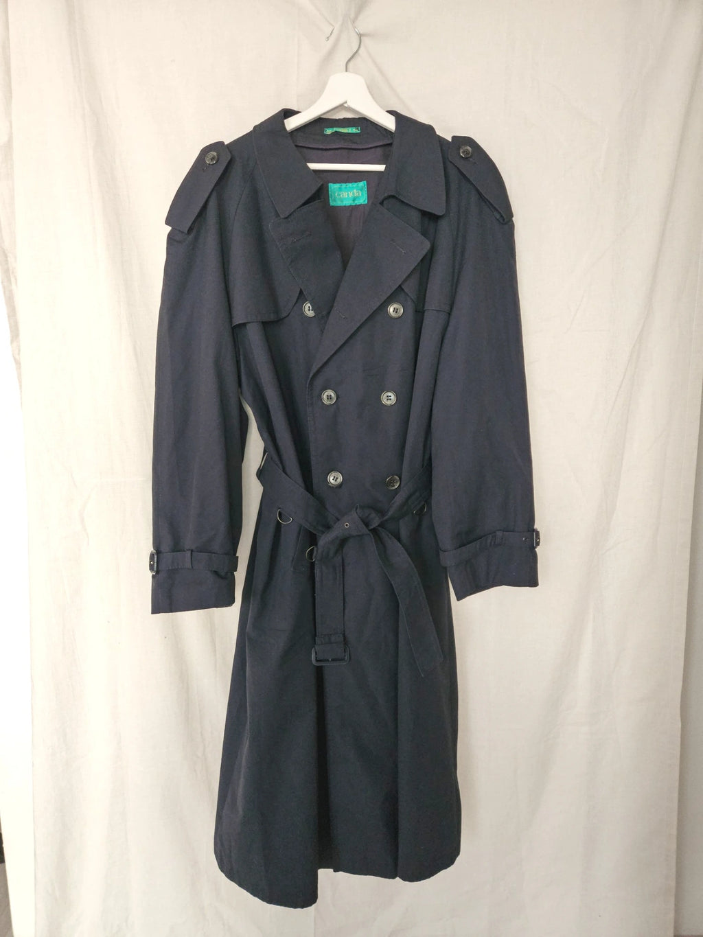 Navy - blauwe trechcoat | 6XL