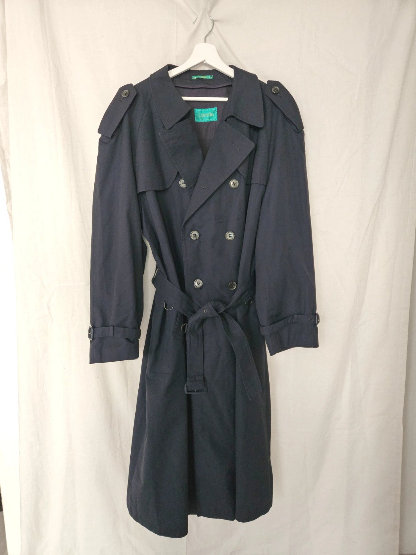 Navy - blauwe trechcoat | 6XL