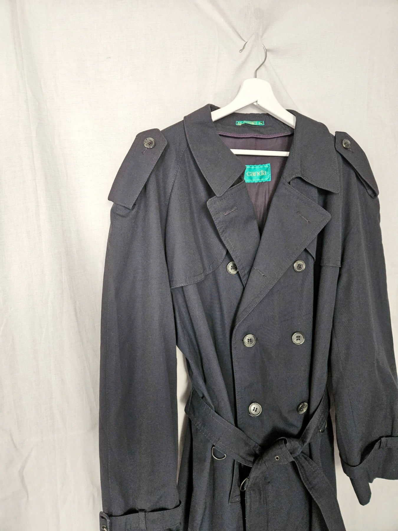 Navy - blauwe trechcoat | 6XL
