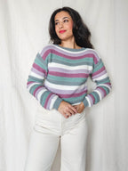 Georgia - hand-gebreide trui, wool blend | XL