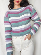 Georgia - hand-gebreide trui, wool blend | XL