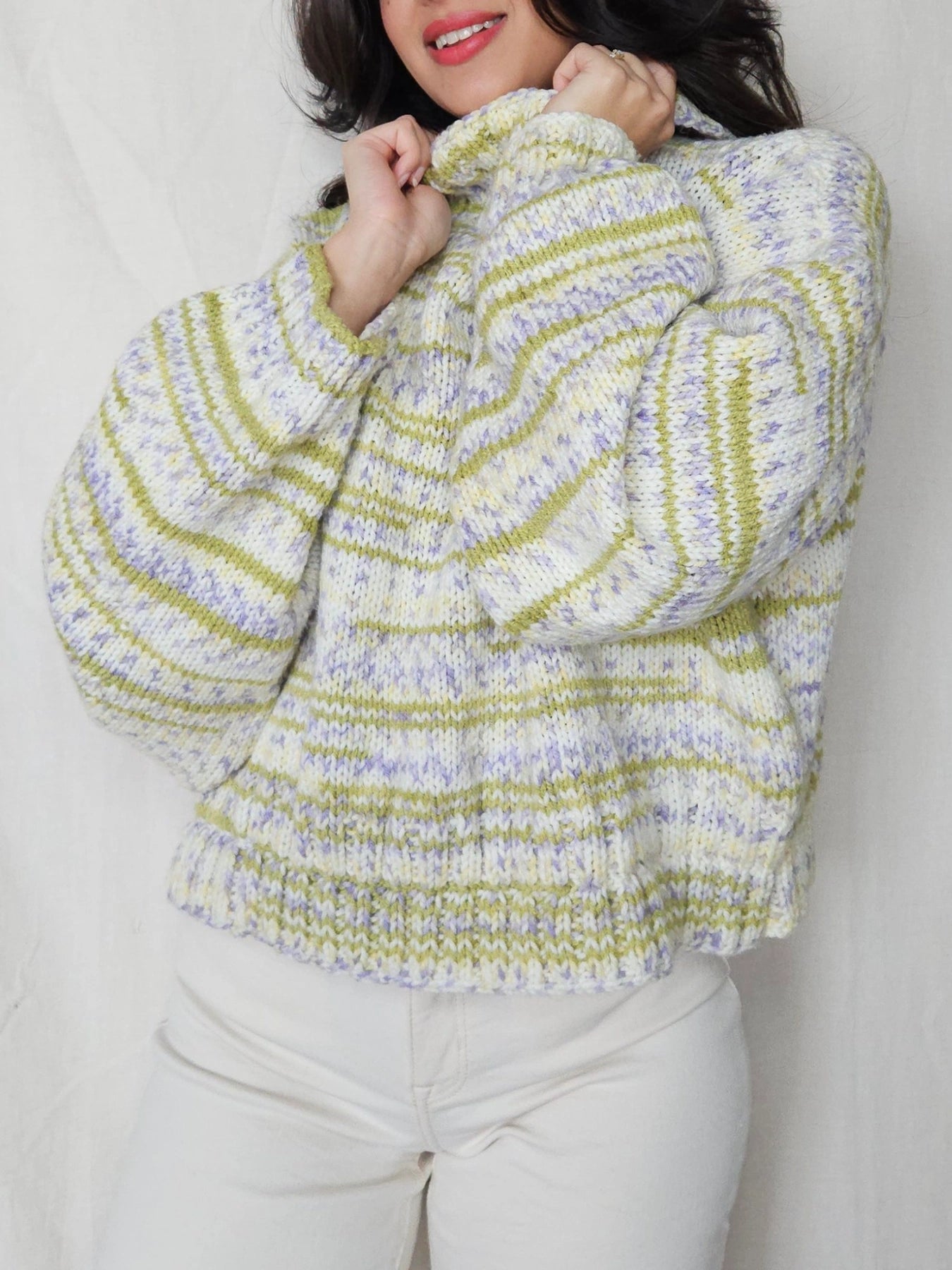 Colette - hand-gebreide cropped trui | free size