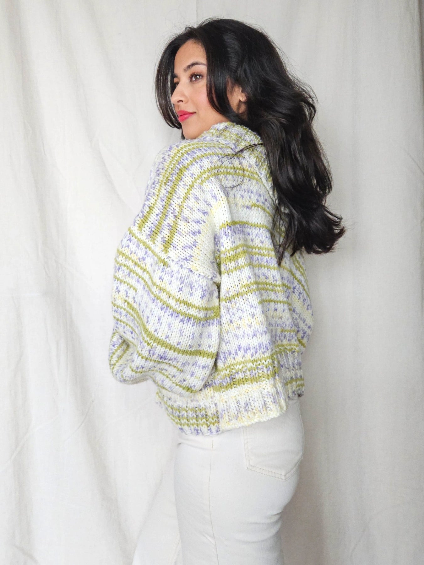 Colette - hand-gebreide cropped trui | free size