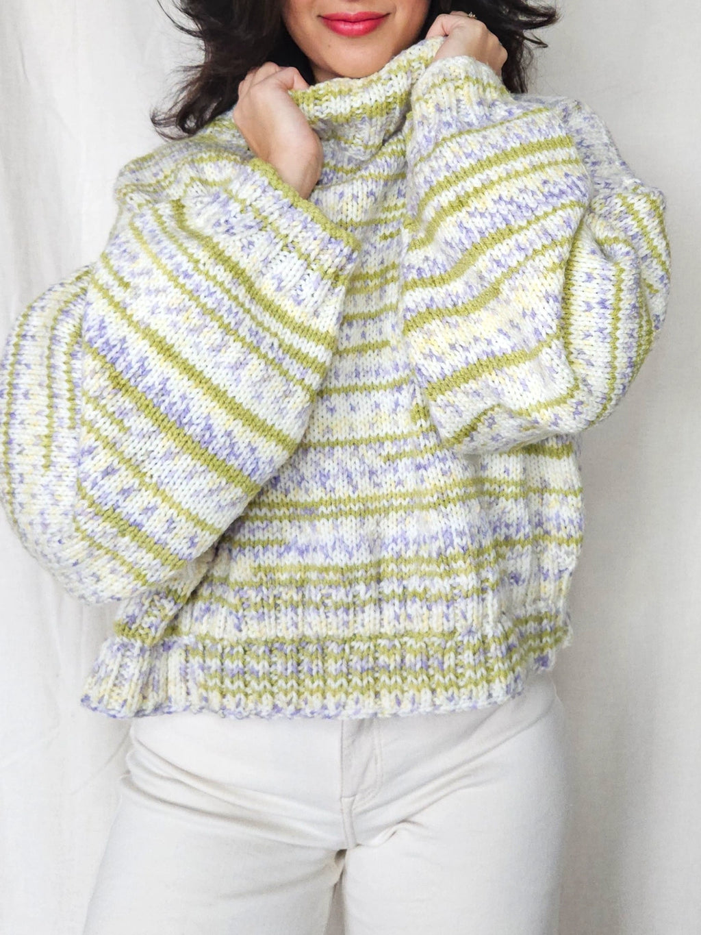 Colette - hand-gebreide cropped trui | free size