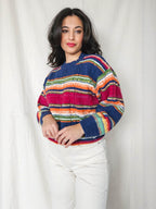 Iris - rainbow trui, wool blend | M