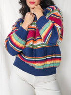 Iris - rainbow trui, wool blend | M