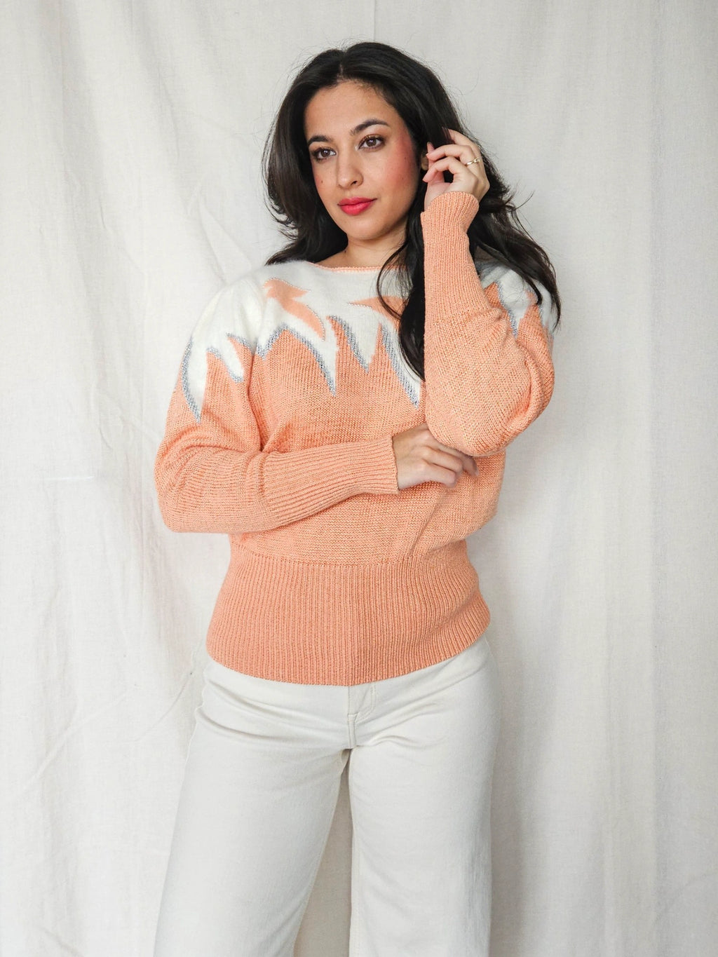 Hebe - fijn-gebreide trui, katoen | S/M