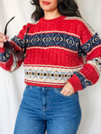 Gaia - kabeltrui, wool blend | 3XL