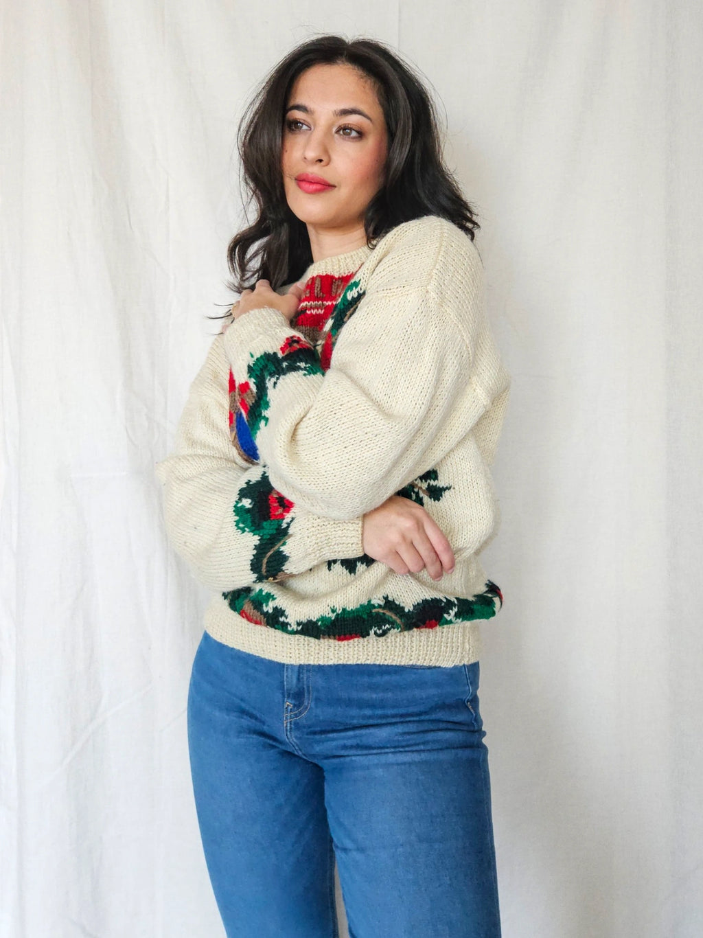 Luca - grof-gebreide trui, 100% virgin wol | 3XL