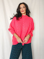 Mia - kabeltrui, wool blend | 3XL